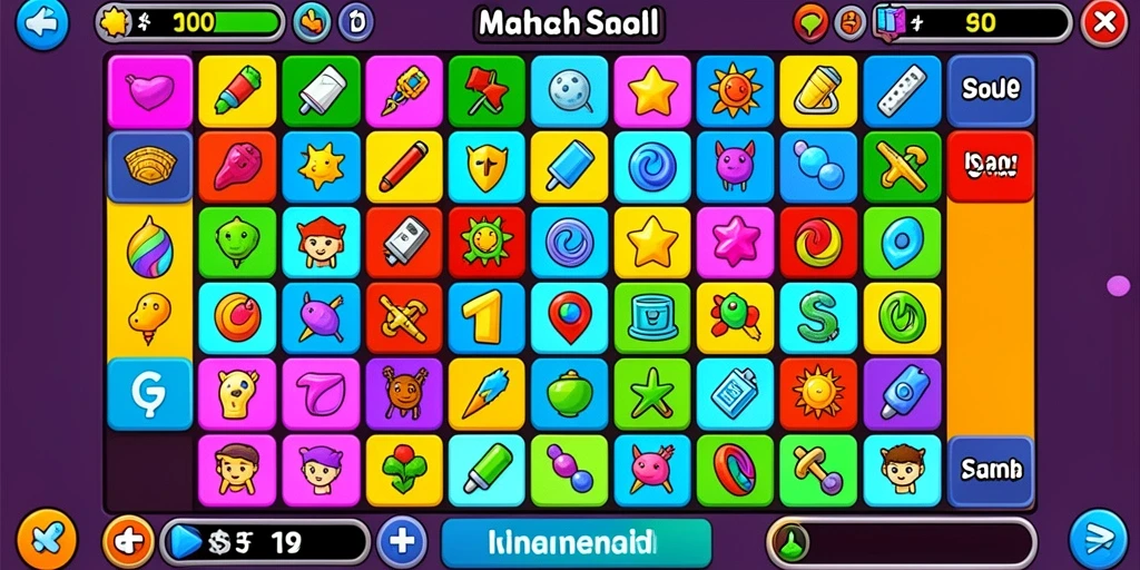 Screenshot 3 memperlihatkan berbagai tema mesin slot yang tersedia.