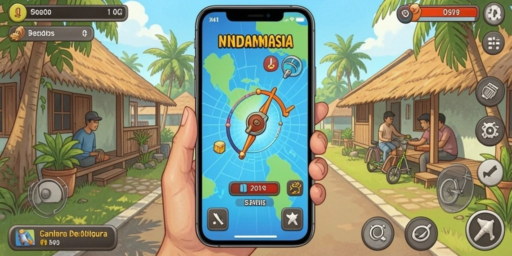 Tampilan grafis yang menarik dan cerah.