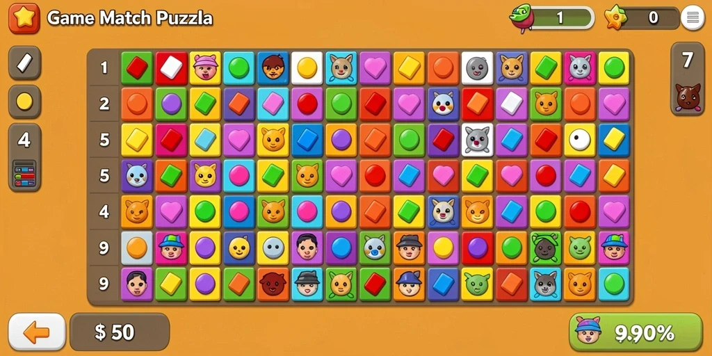 Tampilan menu multiplayer yang penuh warna dan interaktif.